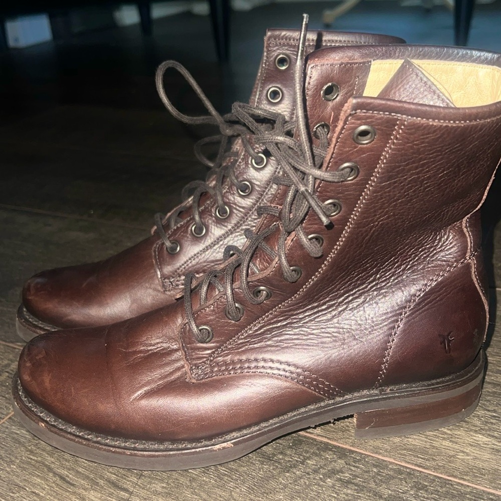 Frye Veronica Combat Boots, Authentic